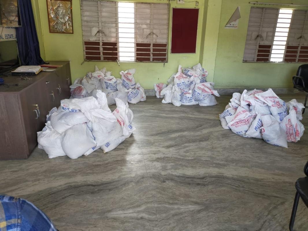 Distribution of food packets during COVID